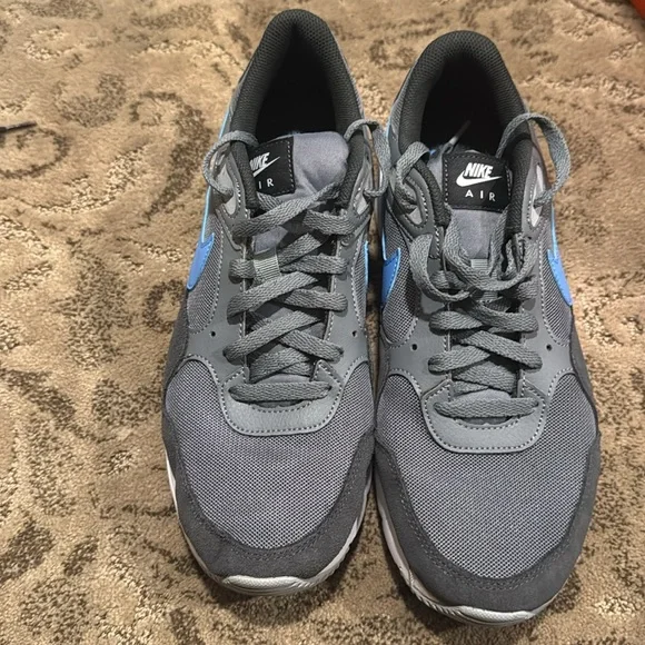 Gray and Blue Athletic Sneakers